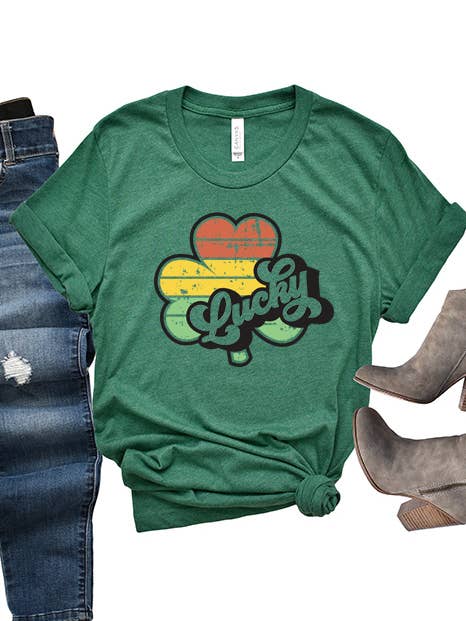 Lucky Clover Tee for wholesale by Wildberry Waves