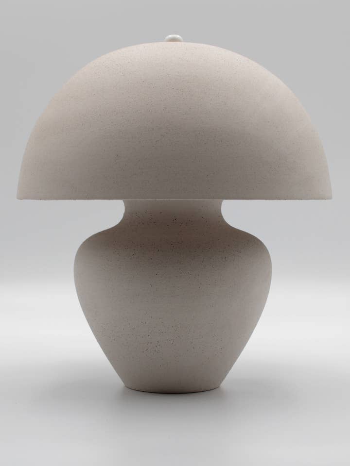 Lampe de table champignon en céramique et argile pour la vente par Enoceramics
