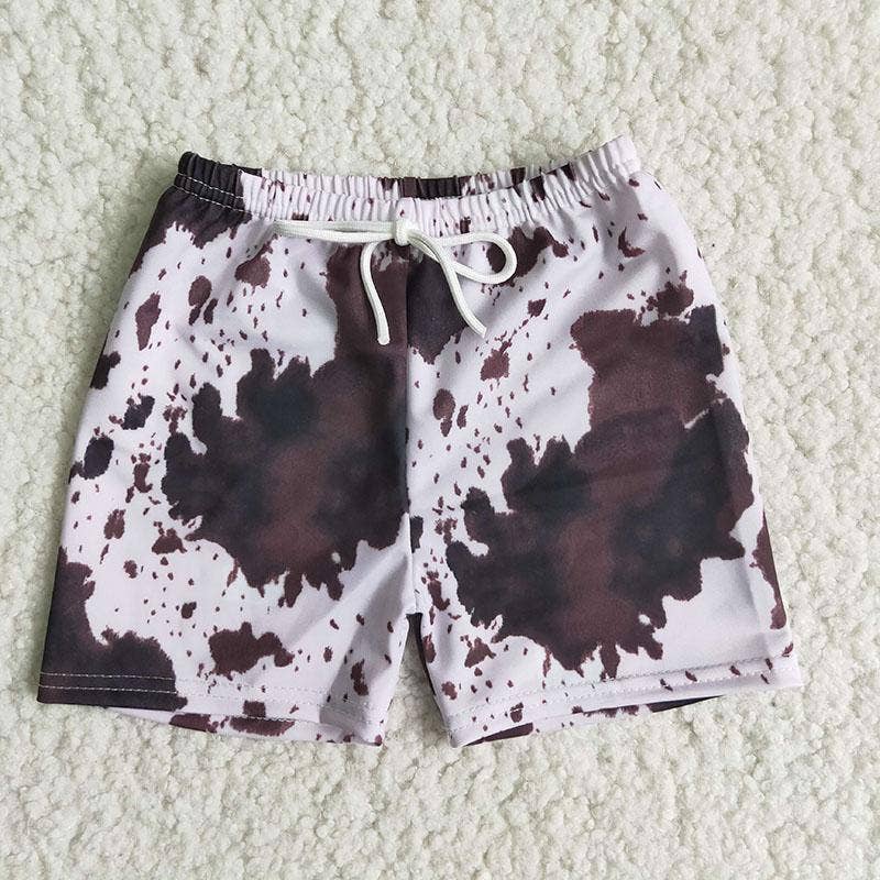 Yawoo Garments - Wholesale Swim Shorts - Kids - Boy Cow Print Swimming Trunks0