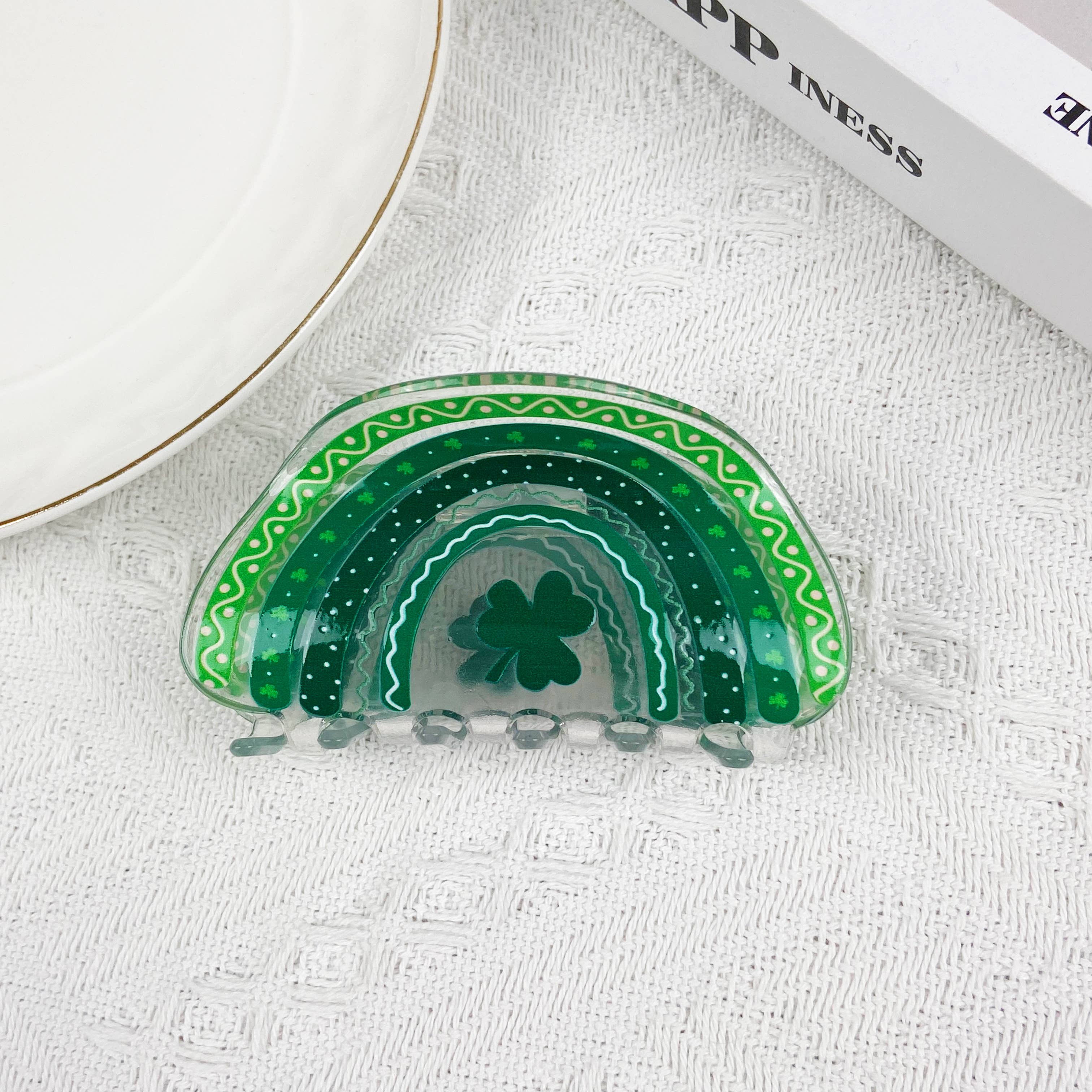 mildstyles - Wholesale Hair Clip - Women's - Clover  Rainbow St. Patrick's Day Half Circle Haire Clips4