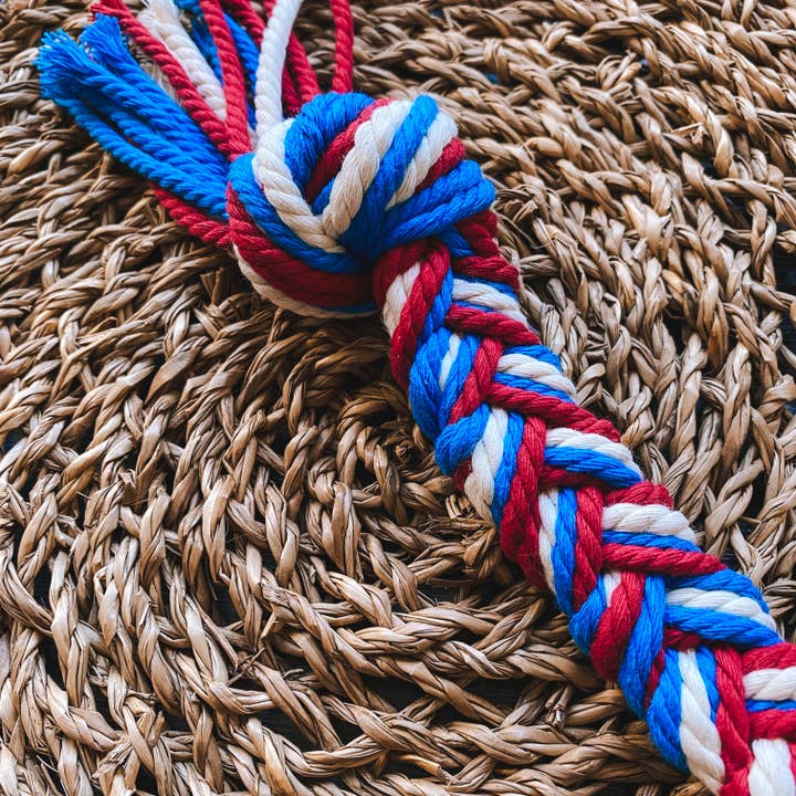 4th of July Tug of War Rope Dog Toy for wholesale by ECO4PAWS