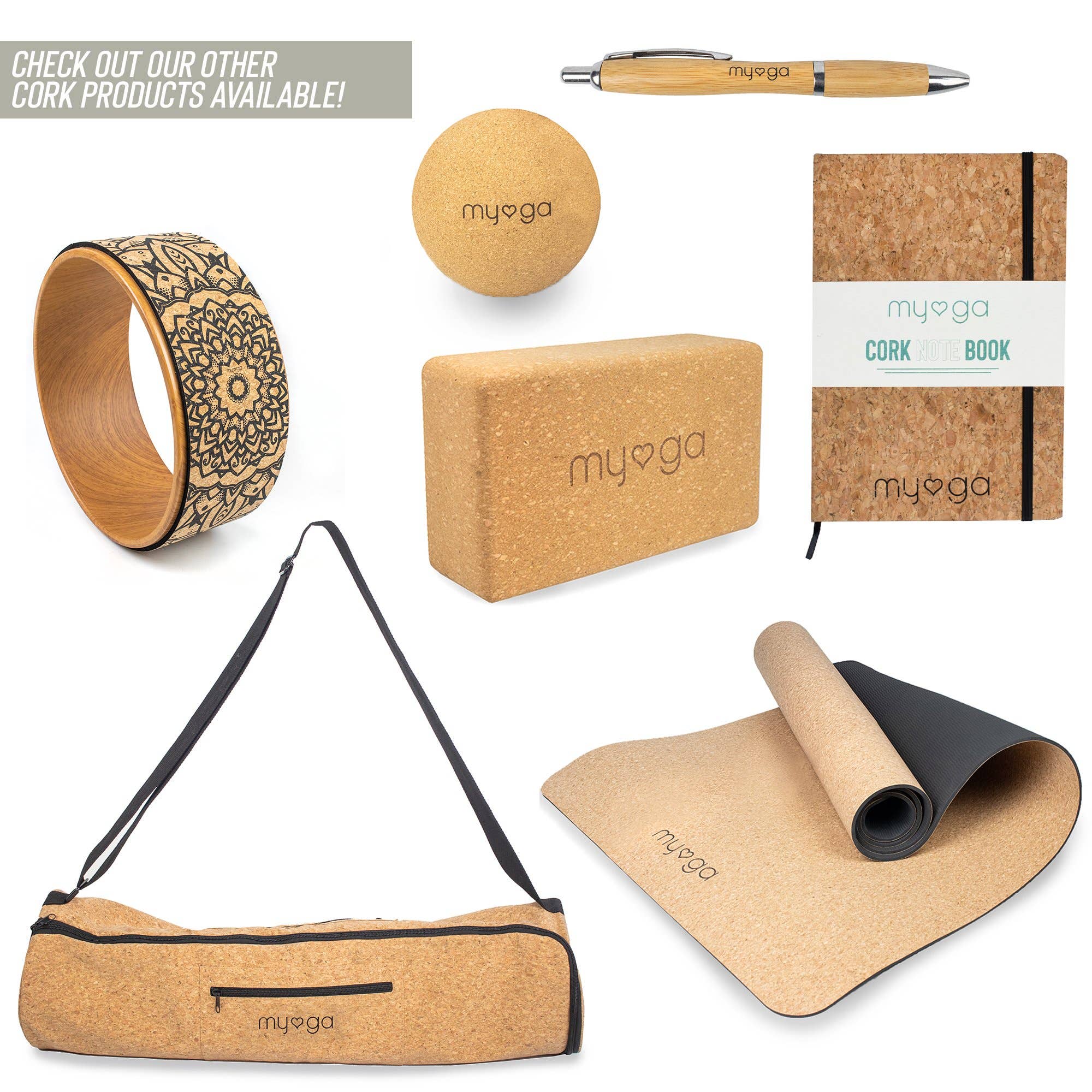 Myga - Vendita all'ingrosso Borsa da yoga - Borsa porta tappetino yoga in sughero9