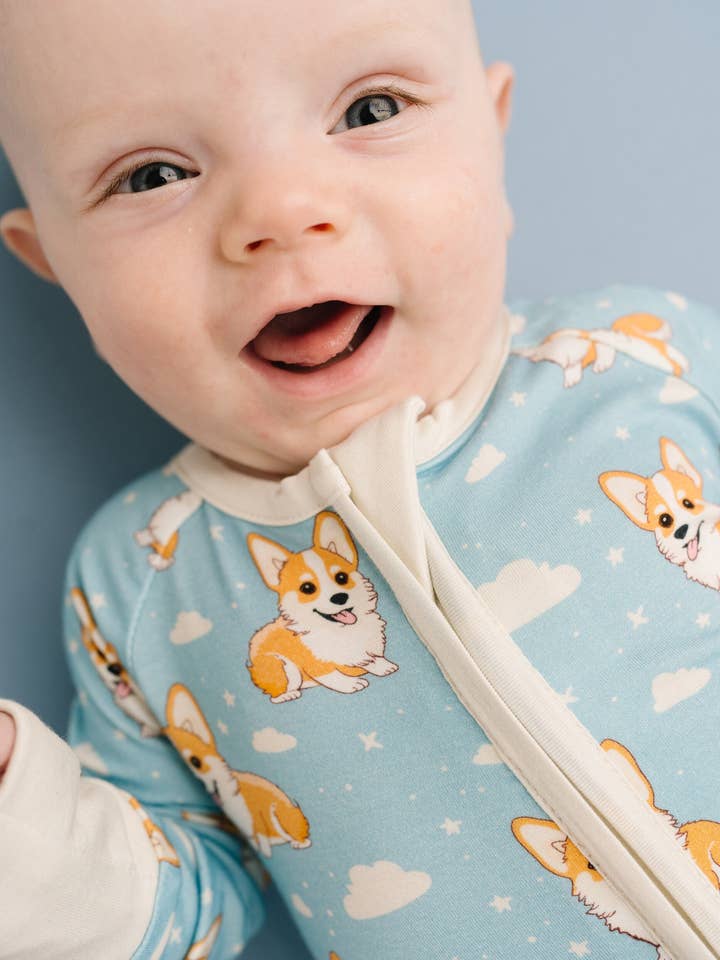 Little One Shop - Wholesale Clothing Set - Baby - Corgi Cuddles Bamboo Sleeper