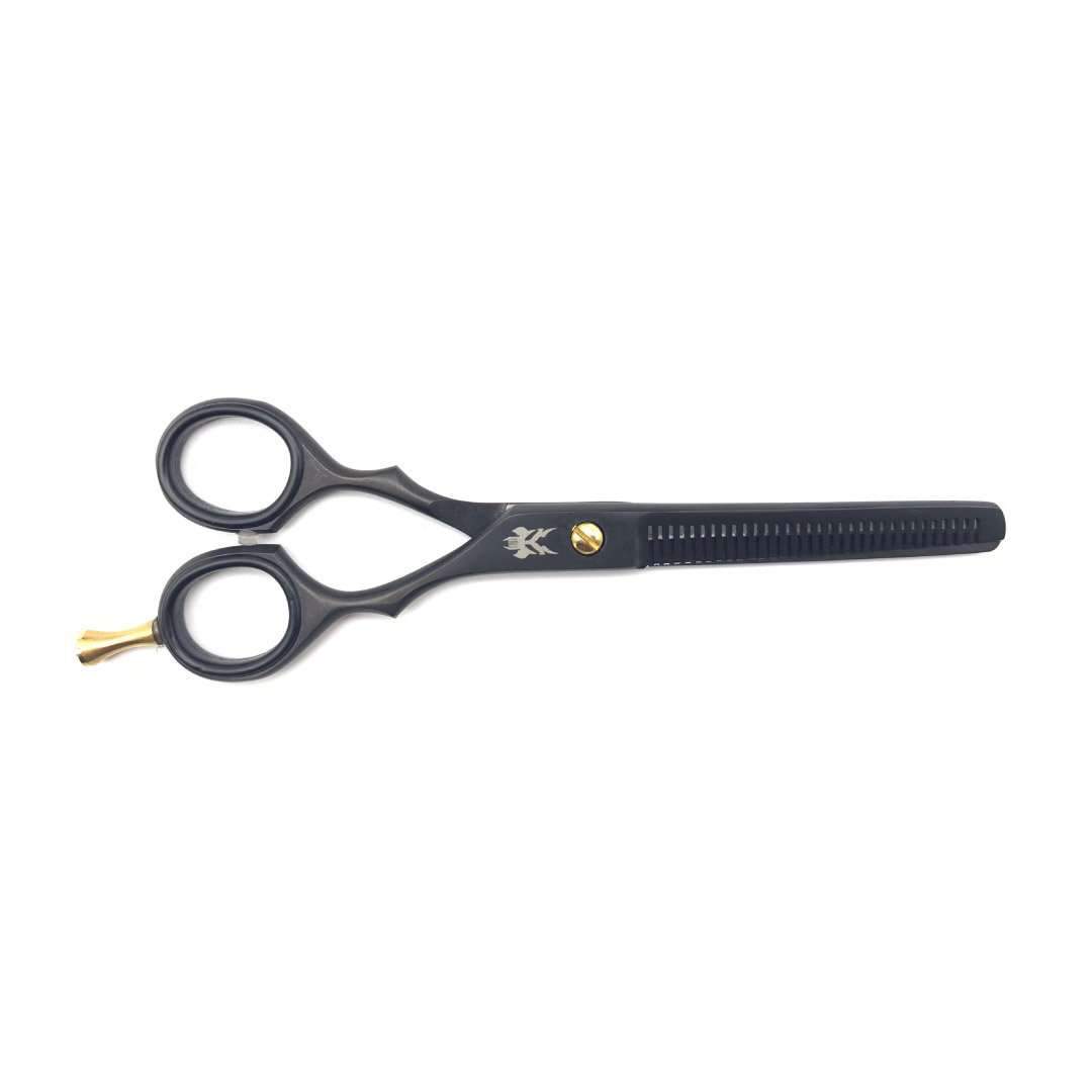 Barbarossa Brothers Online - Wholesale Scissors - Black Friday -  Japanese Steel 6" Matt Black & 24k Gold Thinning Scissors1