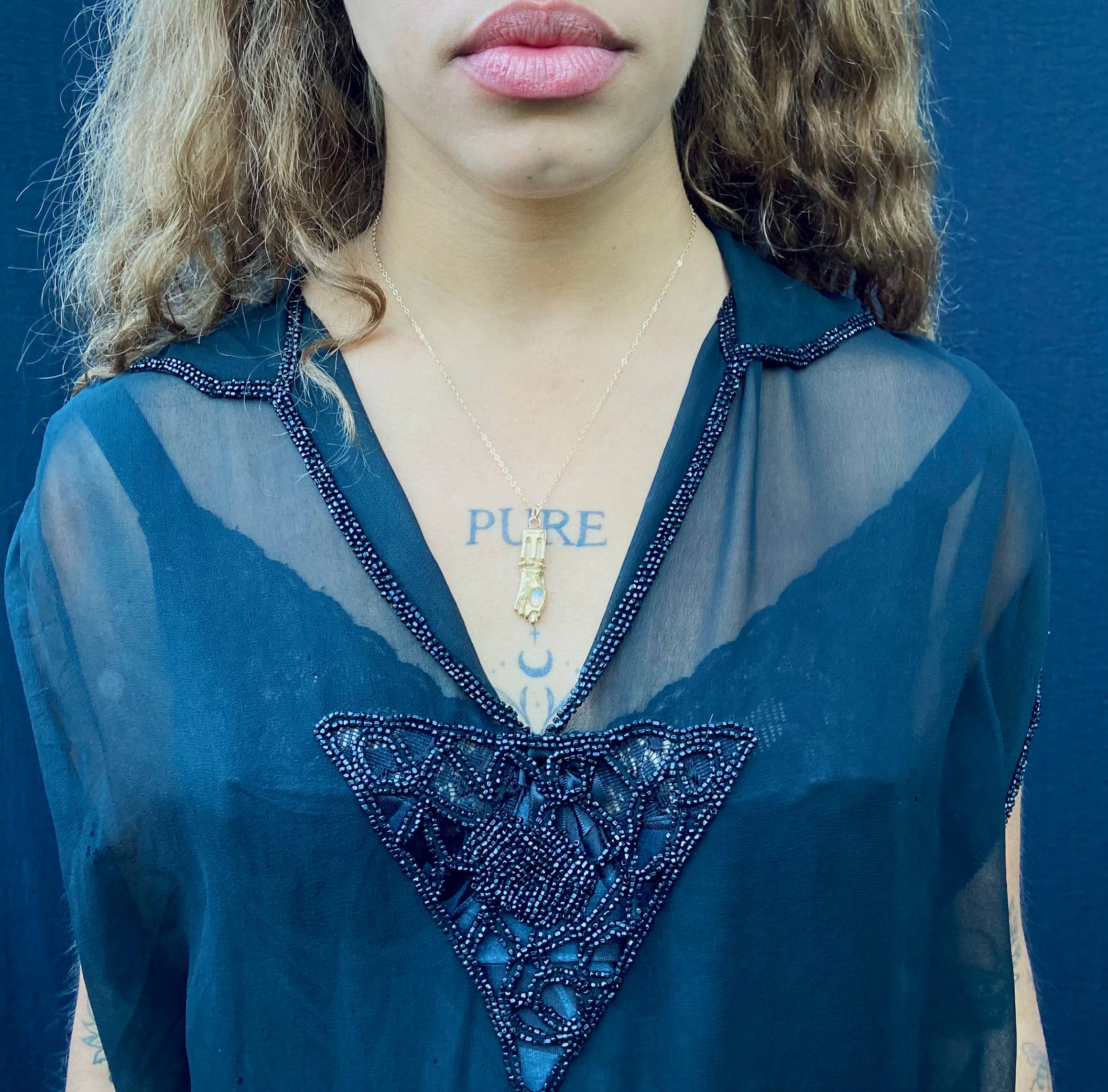 Serpentine - Wholesale Pendant/Charm Necklace - Brass mano figa hand charm necklace7