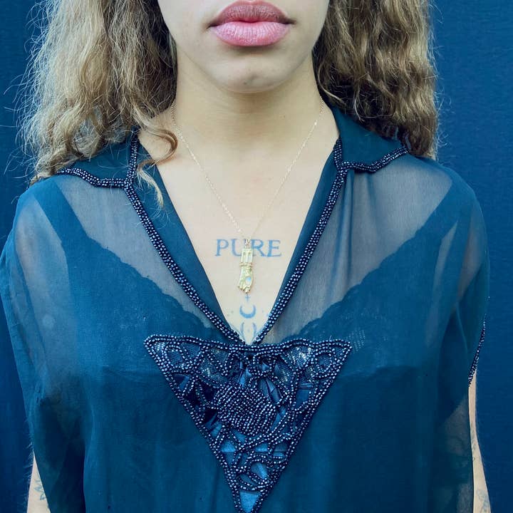 Serpentine - Wholesale Pendant/Charm Necklace - Brass mano figa hand charm necklace7