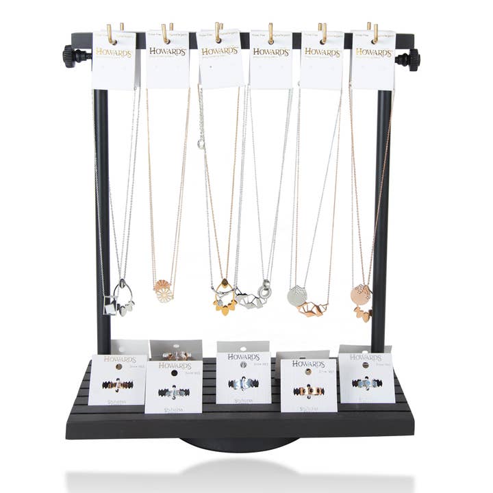 Ensemble de 44 pièces en acier inoxydable avec collier et bague avec présentoir pour la vente par Elsie & Zoey