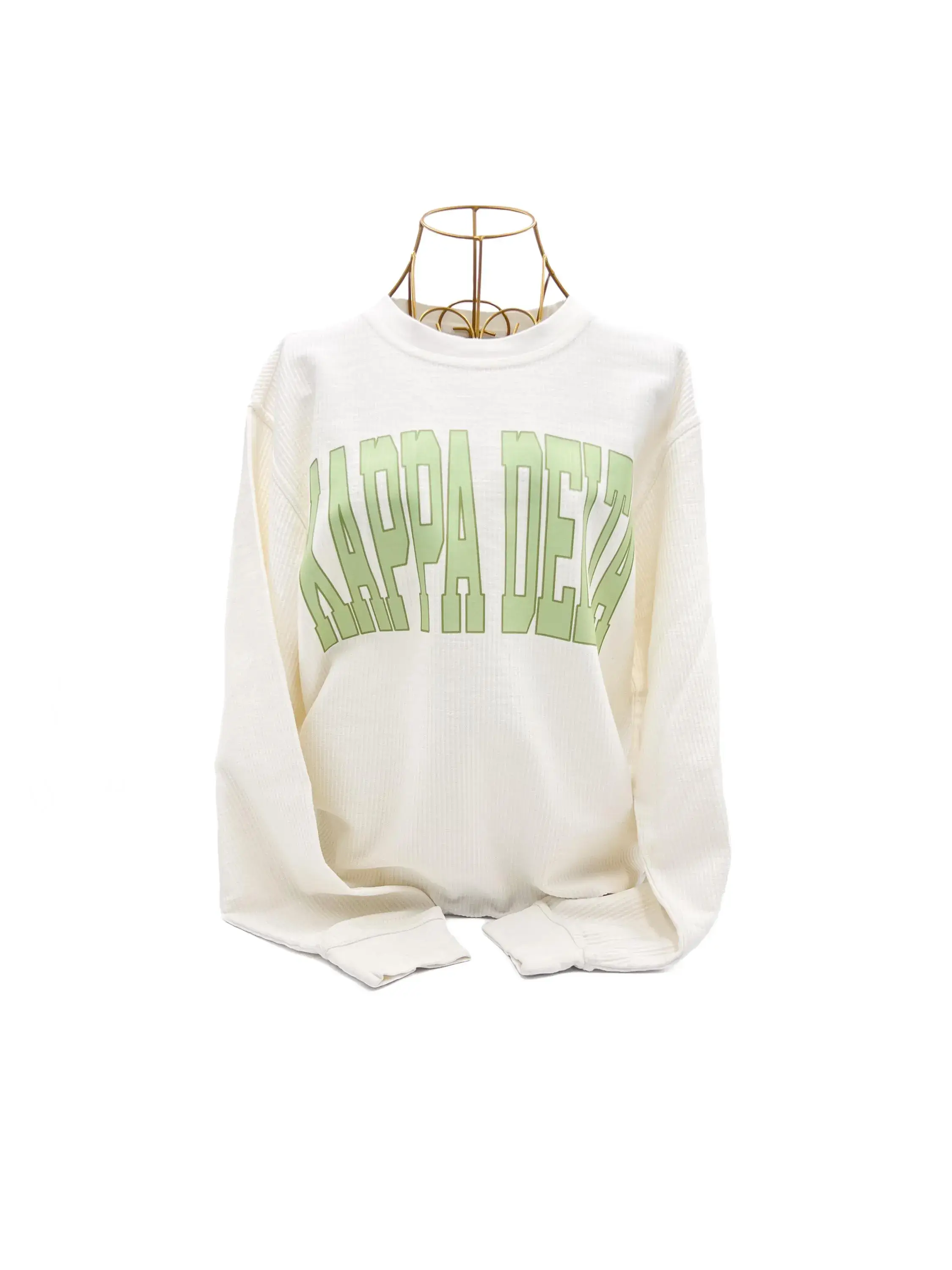 Rachel Brooks Design, LLC - Wholesale Shirt - Women's - Kappa Delta KD Corded Sweatshirt - Greek - Sorority0