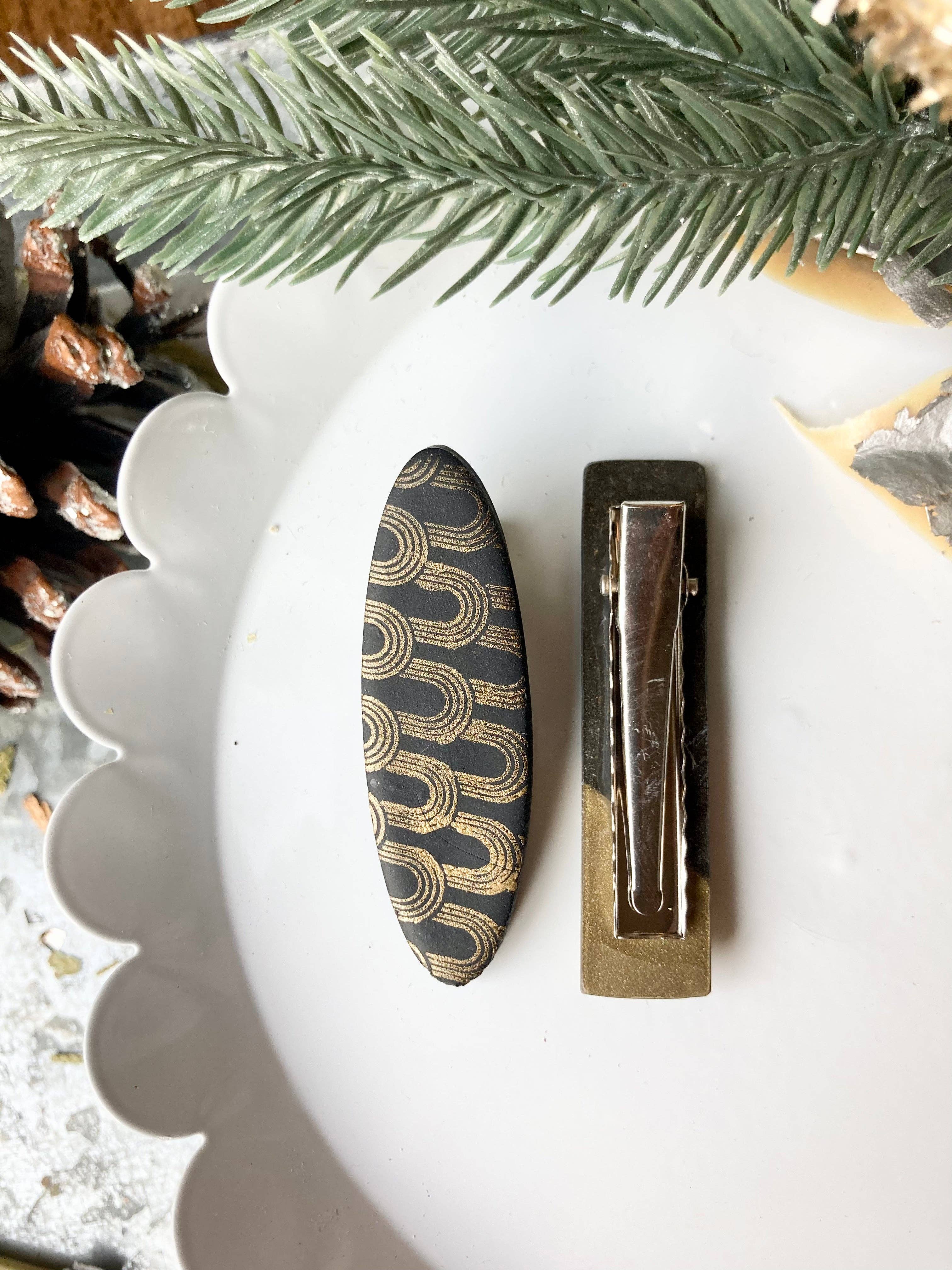 El & Gray Design - Wholesale Hair Clip - Women's - Golden Glam Hair Clips (2 Clip Set)5