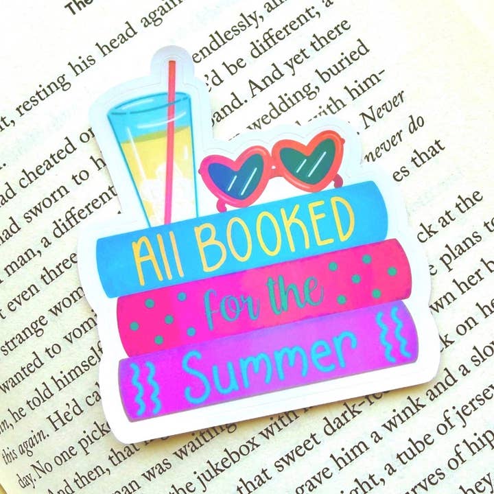 Autocollant vinyle réservé pour l'été pour la vente par Let's Jess Doodle