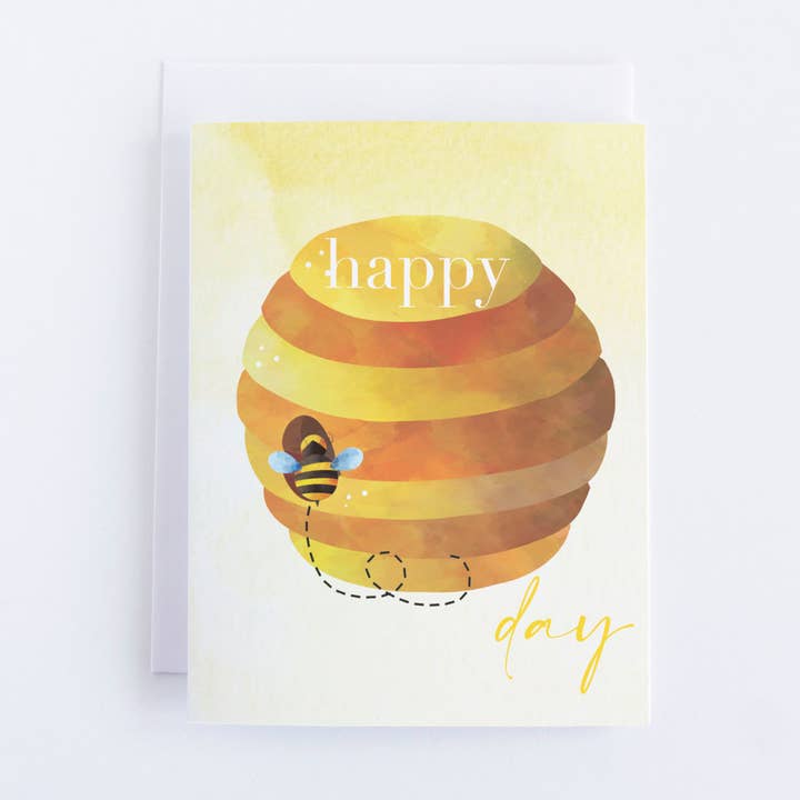 Bee Day Greeting Card for wholesale by Paperie by MJ