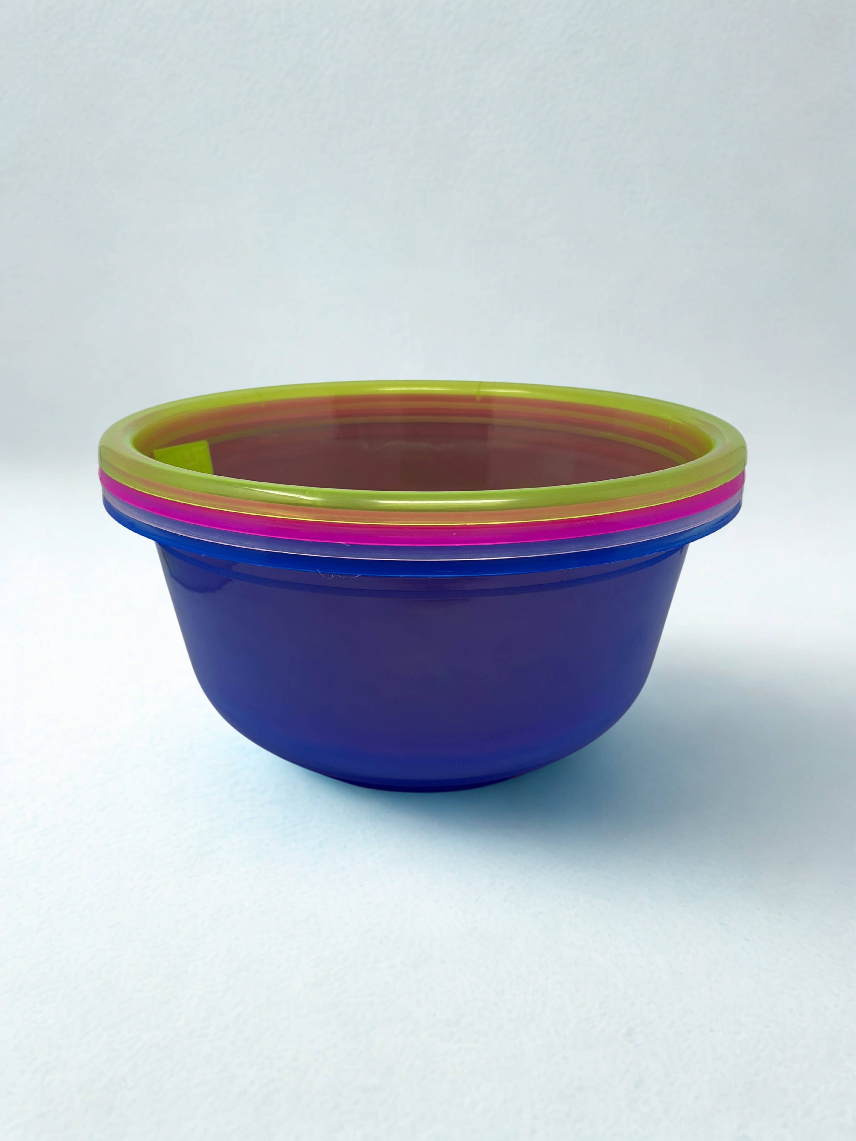 USA HomeMax - Wholesale Storage Bin - 16" Transparent Tub Assorted Colors1