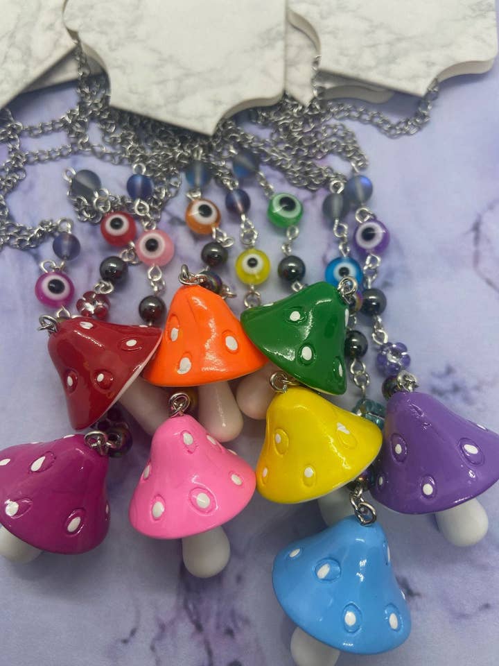 Mushroom Car Charm | Rearview Mirror Accessory | Car Mirror Companion | Car Decoration | Vehicle Interior Accessory for wholesale by StayTay Store