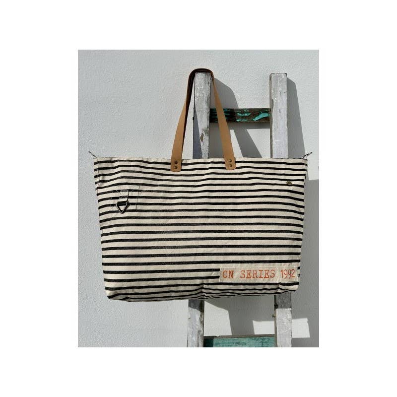 Casa Natura Design SL - Wholesale Tote Bag - Women's - Large Rectangular Bag with Leather Handle and Zipper - ZEB SKYLAR3