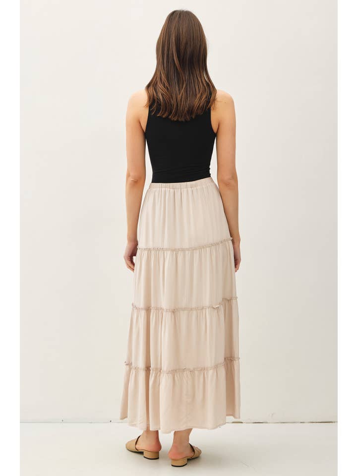 Be Cool - Wholesale Skirt - Women's - TIERED MAXI SKIRT