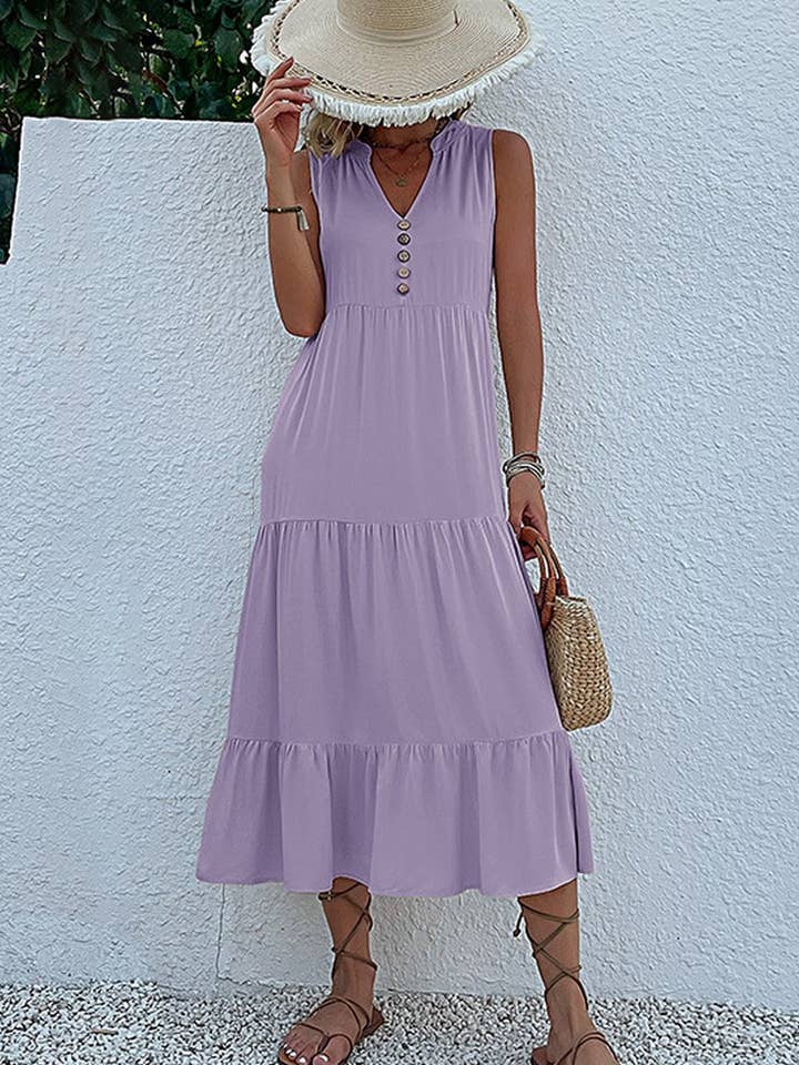 Lily Clothing - Vente Robe – femme - ROBE DÉCONTRACTÉE SANS MANCHES DE COULEUR UNIE _CWDSD282216