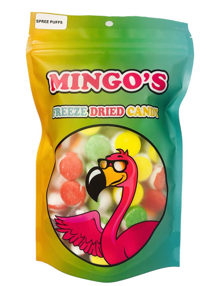 Frysetørrede spree Puffs for engroshandel hos Mingo's Freeze Dried Candy