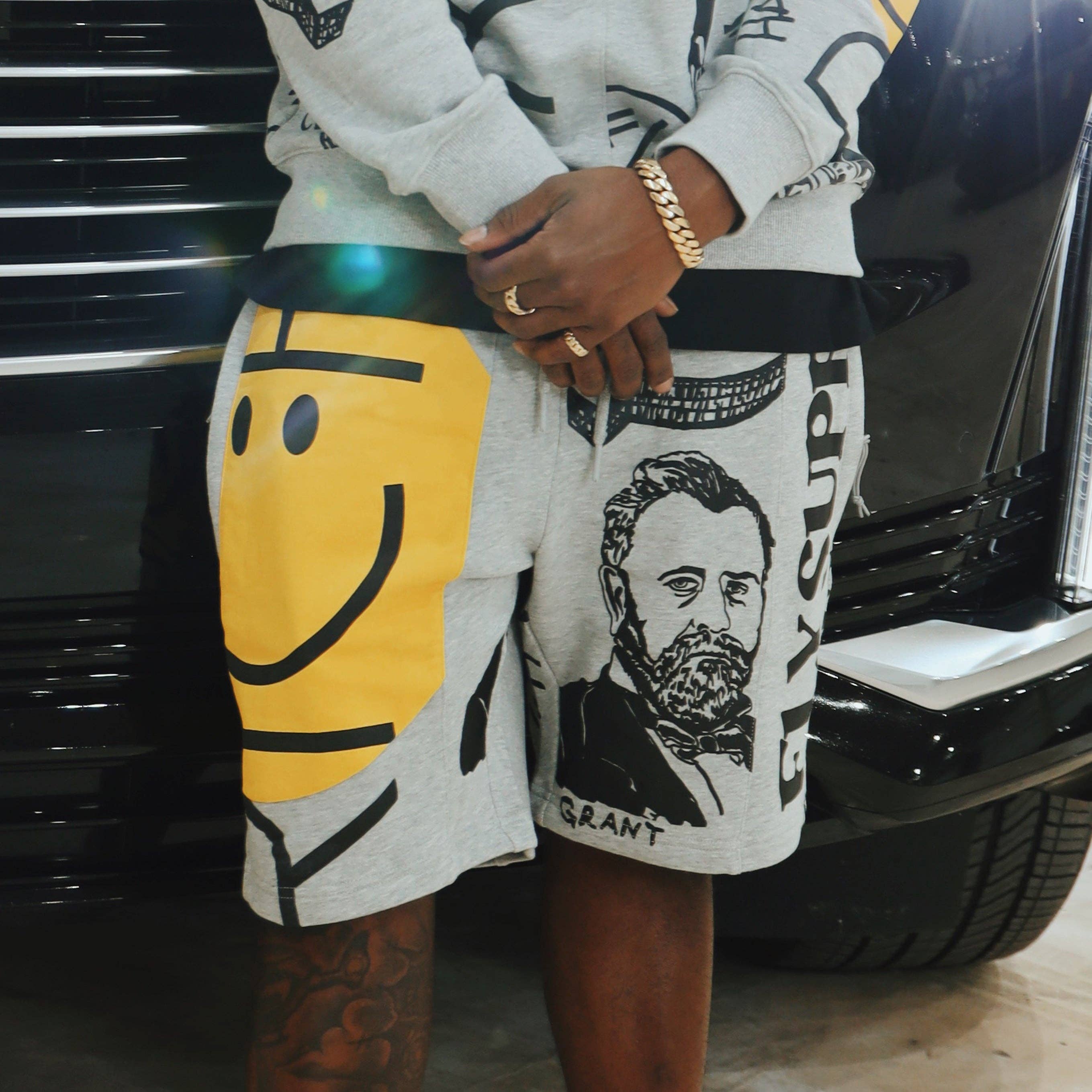 Heather Grey New Rich Sweatshorts (Heather Grey) for wholesale on Faire2