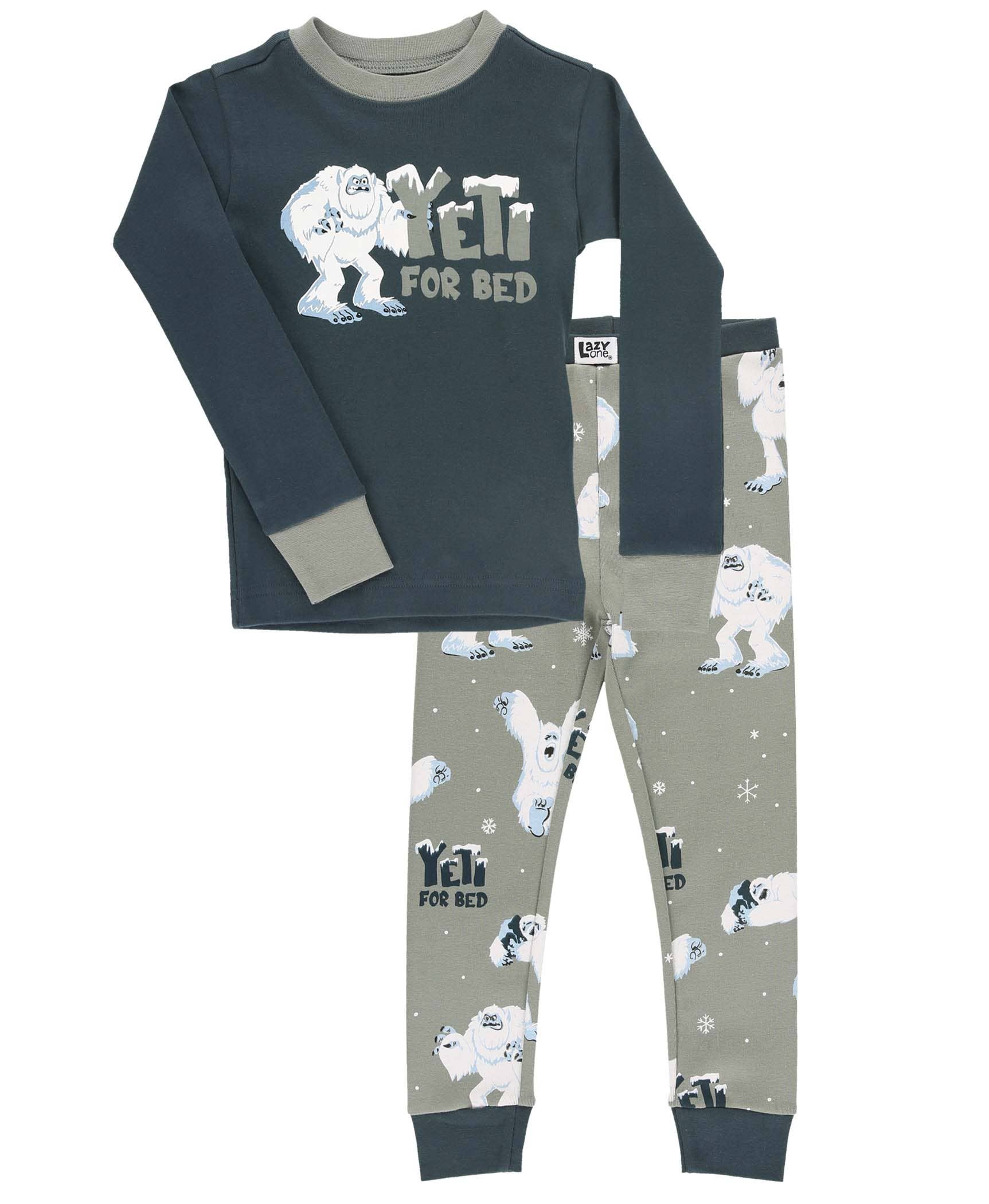 Lazy One - Wholesale Sleepwear Set - Kids - Yeti Long Sleeve Pajama Set0