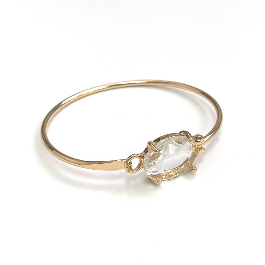 StarryNYC - Wholesale Cuff Bracelet - High Quality Glass Crystal Oval Stone Cuff Metal Bangle11
