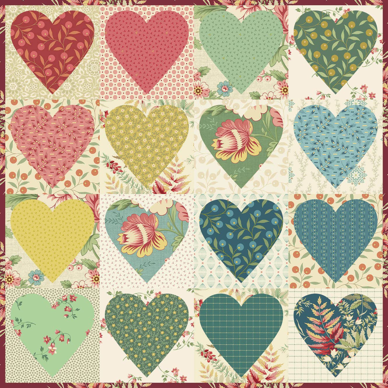 Laundry Basket Quilts – Kit de costura artesanal por atacado – Padrão de colcha de apliques Love Bird Trio7