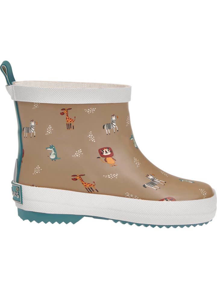 brown Half-shaft rubber boots wild animals for wholesale on Faire1