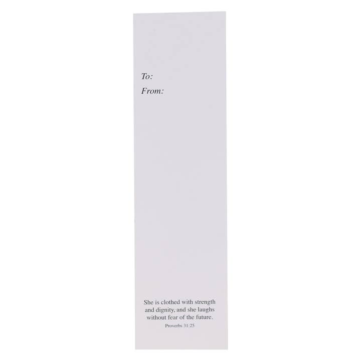 Christian Art Gifts - Wholesale Bookmark - Bookmark Pack Teal Floral Strength & Dignity Prov. 31:25