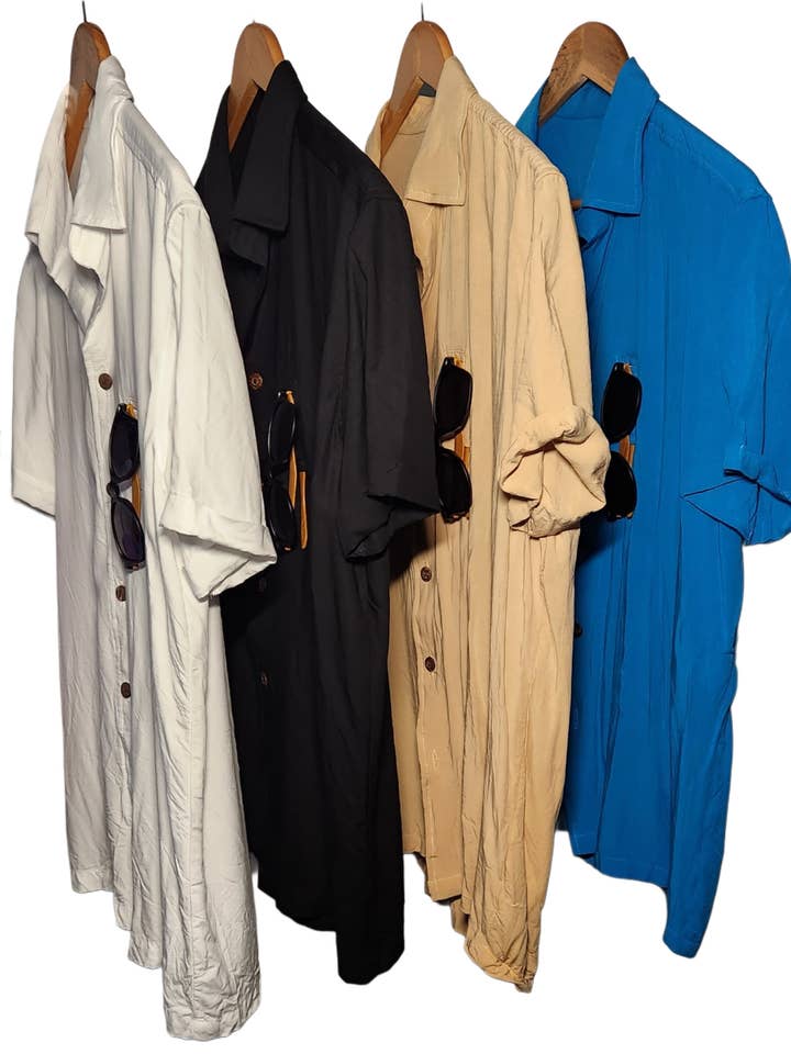 Camisa de férias masculina "Beach to the Bar" em Rayon Challis por atacado de Portugue' Pete Clothing LLC