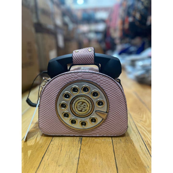 MB Fashion Wholesale - Wholesale Crossbody Bag - Women's - EVERY FASHION Vintage Telephone Handbag with Rotary Dial Design8