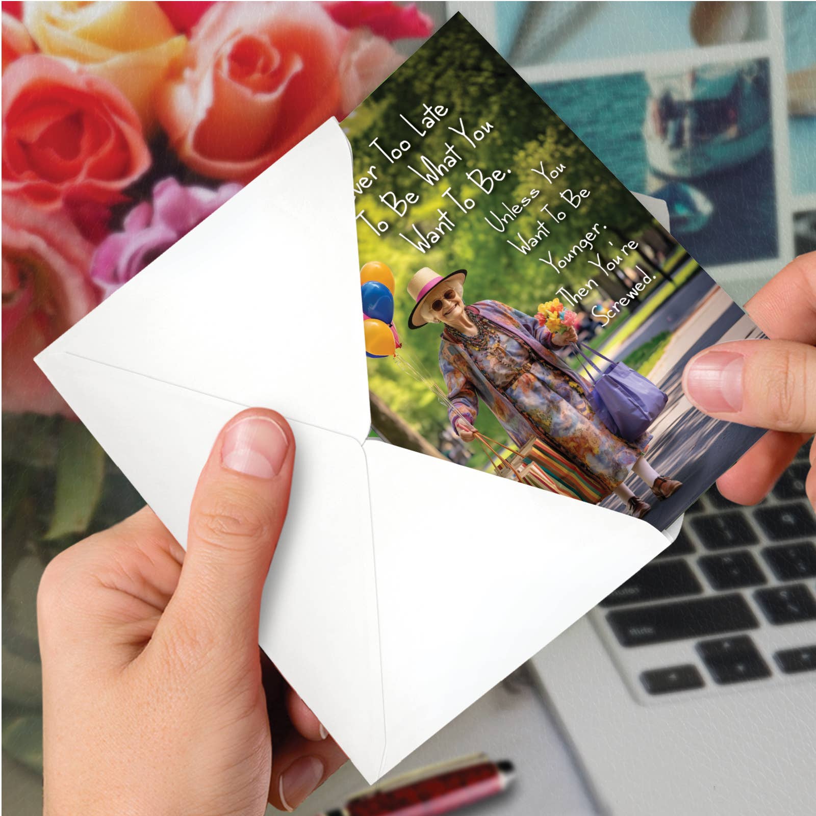 NobleWorks - Wholesale Birthday Card - Birthday - Never Too Late Woman - NobleWorks3