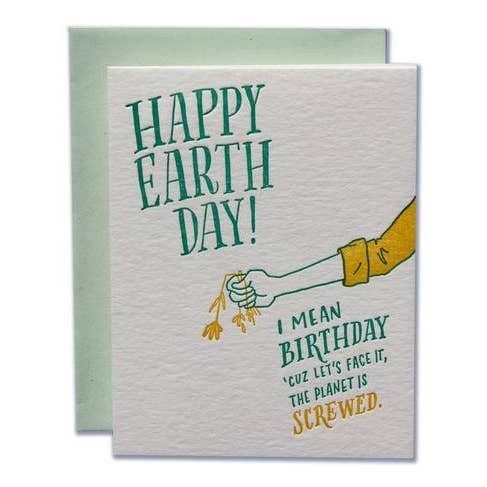 Ladyfingers Letterpress - Wholesale Birthday Card - Earth Birthday Card