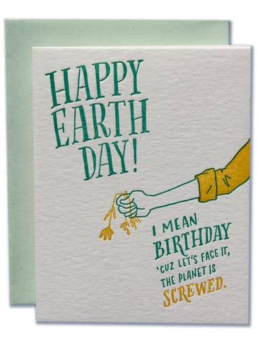 Earth Birthday Card for wholesale by Ladyfingers Letterpress