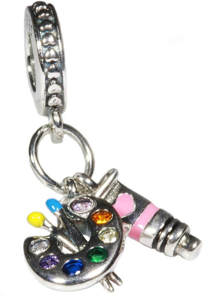 Geschenke für Maler, die Frauen und Männer lieben werden — tolle Geschenke für Kunstliebhaber für Frauen oder Malergeschenke für Frauen und Geschenk für Kunstliebhaber und Kunstschmuck für Damen, Kunstanhänger für eine schöne Farbpalette, Halskette. für den Großhandel von Dave The Bunny