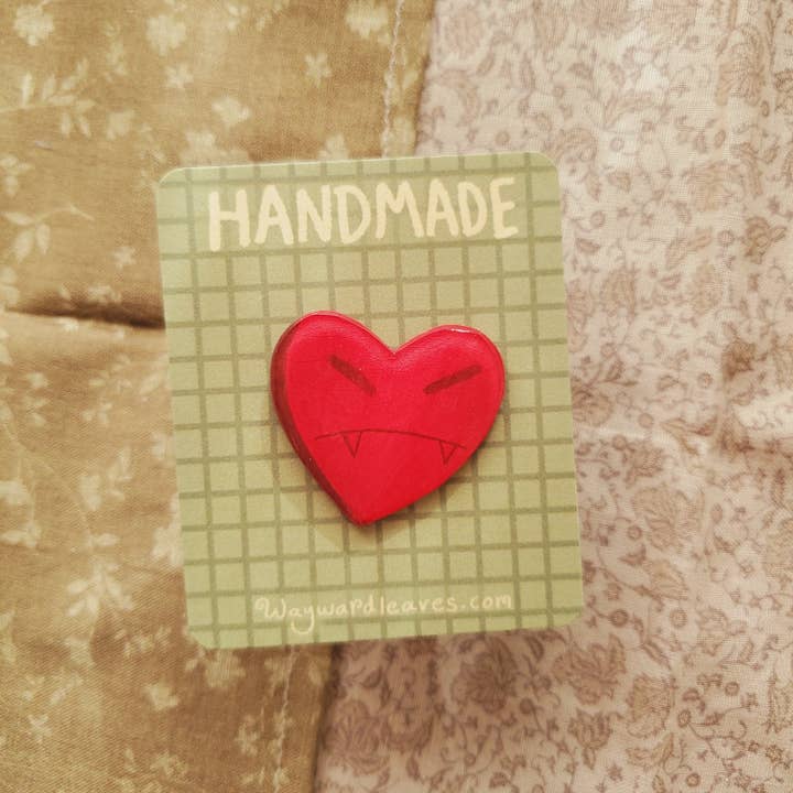Wayward Leaves - Wholesale Lapel Pin/Button - Heart Pins3