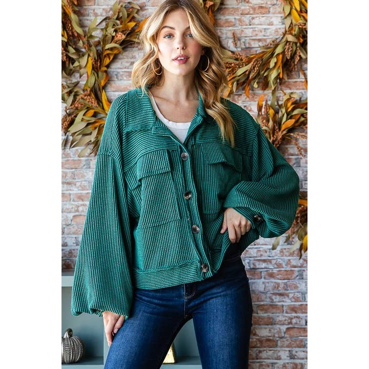 Reborn J - Vendita all'ingrosso Giacca a camicia - Donna - GIACCA CORTA CON BOTTONI E TASCA15