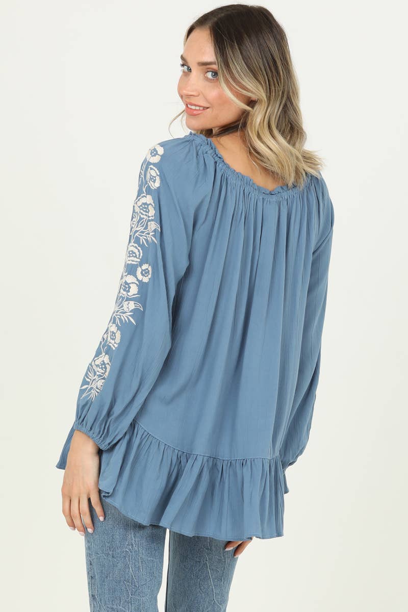 Nostalgia - Vendita all'ingrosso Camicetta - Donna - BLUSA CON MANICHE RICAMATE E2W19-ASIS2