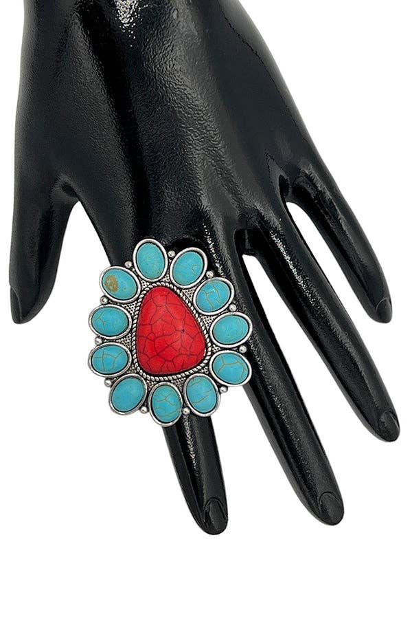 Andrea Bijoux - Wholesale Cocktail/Statement Ring - Gemstone Cuff Ring4