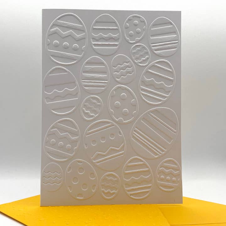 Easter Eggs Embossed Notecards - Pack of 6 for wholesale by Looks Inviting