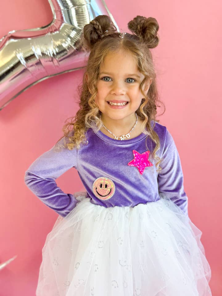 Ellie and Mila - Venta al por mayor Falda tutú - Niños - Vestido tutú con cara sonriente y brillo2