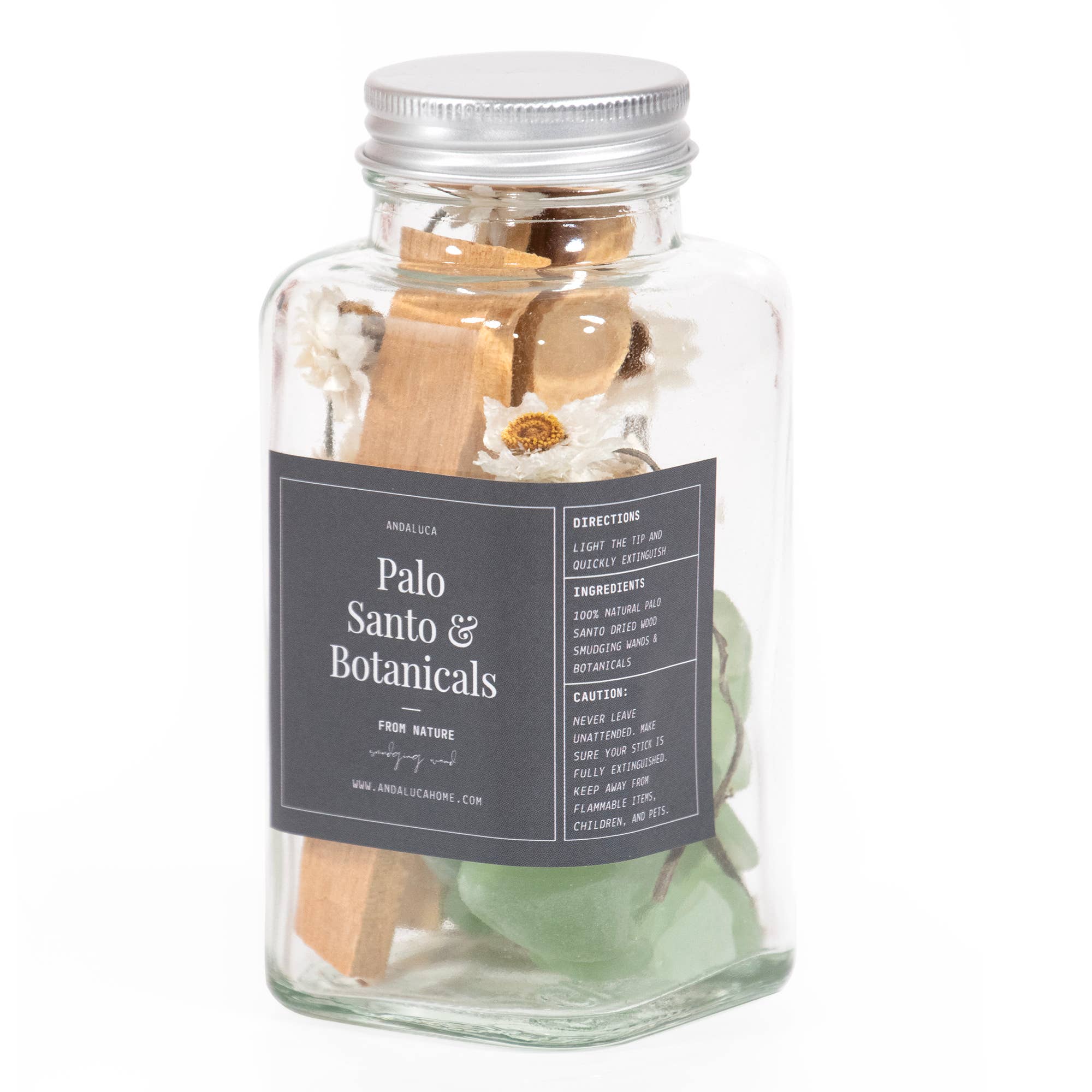 Andaluca - Wholesale Smudge Stick - Palo Santo & Chamomile Smudging Jar Set4