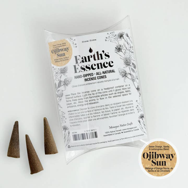 Rökelsekon - Ojibway Sun - Earth's Essence-samling för wholesale av Monague Indigenous Crafts & Gifts