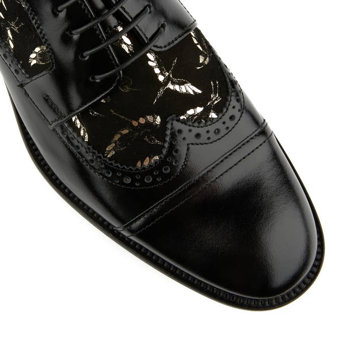 Embassy London – wholesale Oxford shoes – Men′s – Orlando - Black & Gold