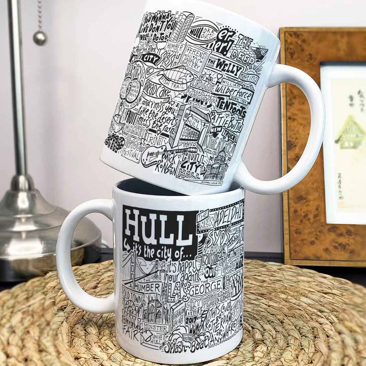 Sketchbook Design – wholesale Coffee mug – Hull Landmarks Illustration Mug1