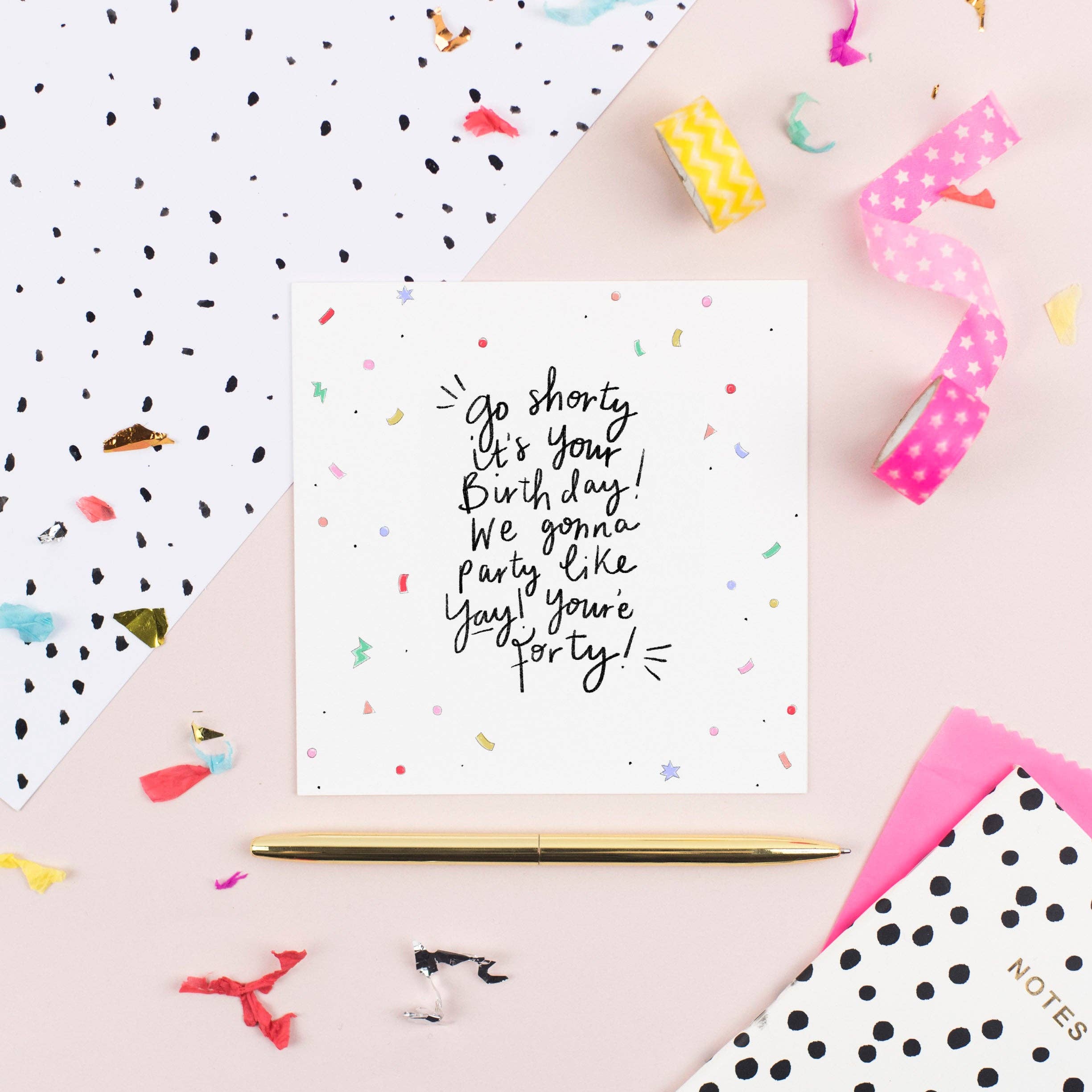 Pickled Pom Pom - Wholesale Birthday Card - YAY! YOU'RE 40! Greeting Card0