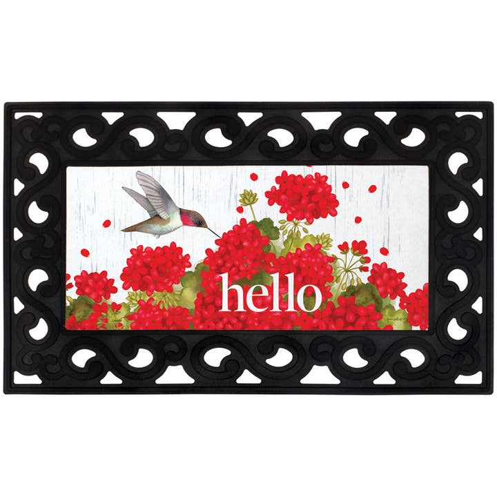 FlagTrends by Carson - Wholesale Door Mat - "Hello Hummingbird" Mini Mat Insert