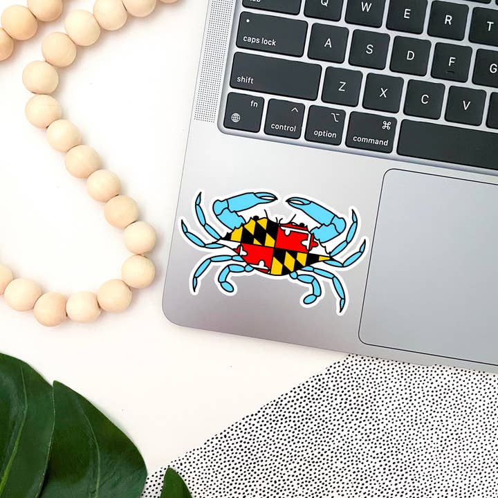 Jami Creates - Wholesale Sticker - Maryland Crab Flag Sticker