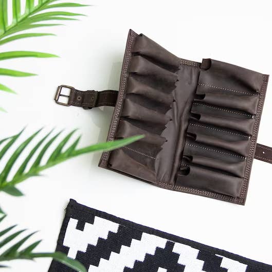 Pikore – Engroshandel Musikinstrument – Læderetui til mundharpe - med justerbare rum4