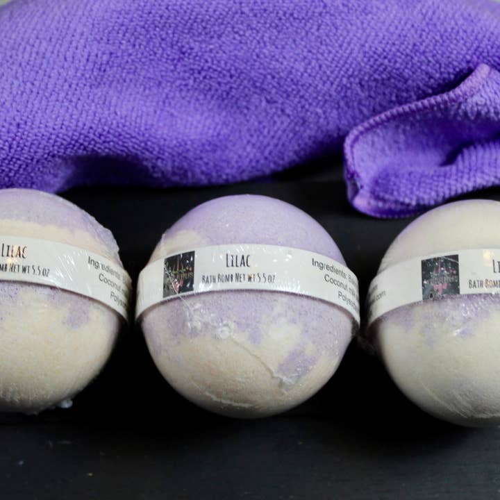Bombe de bain, 5,5 oz, lilas pour la vente par Wicked Bubbles LLC