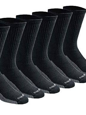 Dickies Men's Dry-tech Moisture Control Crew Socks Multipack, Black (6 Pairs) for wholesale by Fashion Quality Boutik