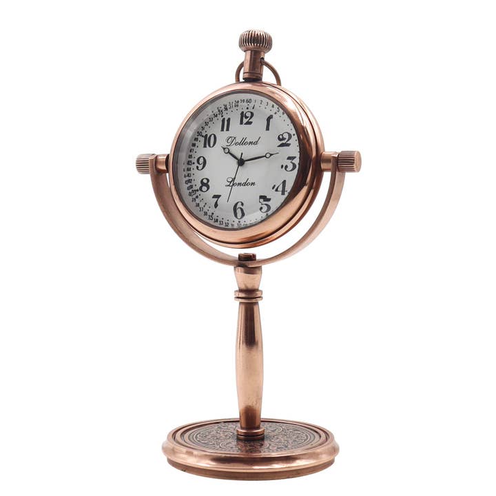 Personalised Copper Desk Clock for wholesale by Dollond & Co.